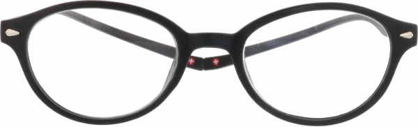 magnetische Lesebrille von Montana Eyewear mit extra langen Bügeln in der Farbe schwarz